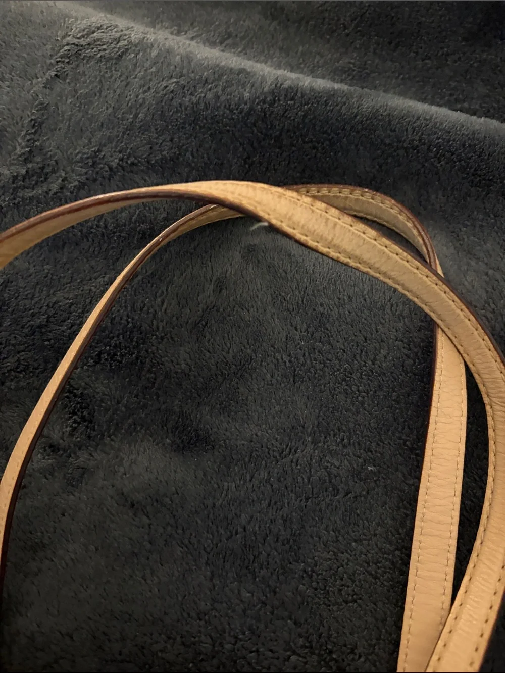 Michael Kors Brown MK Signature Tote with Pale Pink Handles and Gold Charm